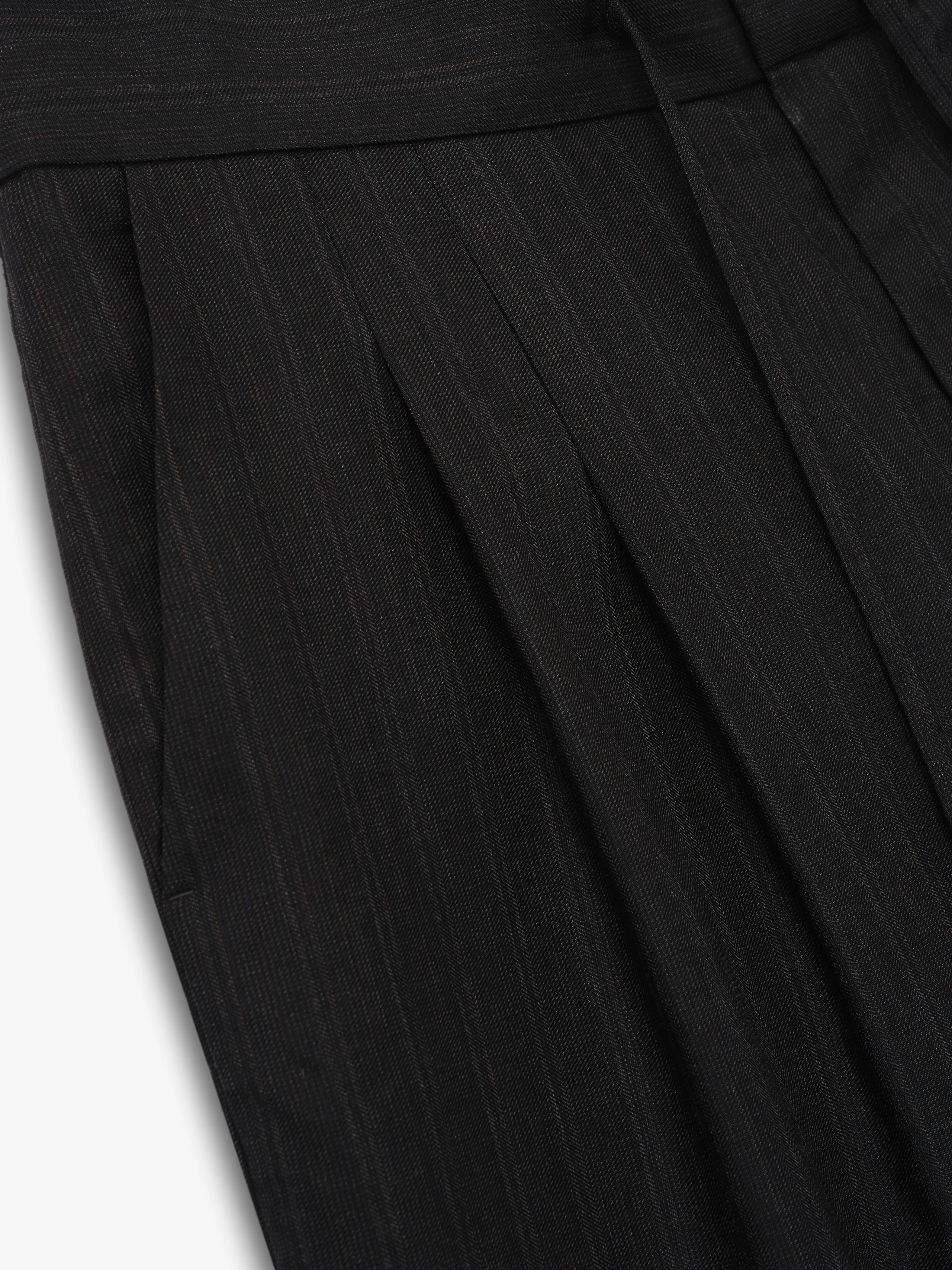 Striped Wool Baggy Shorts - Image 5