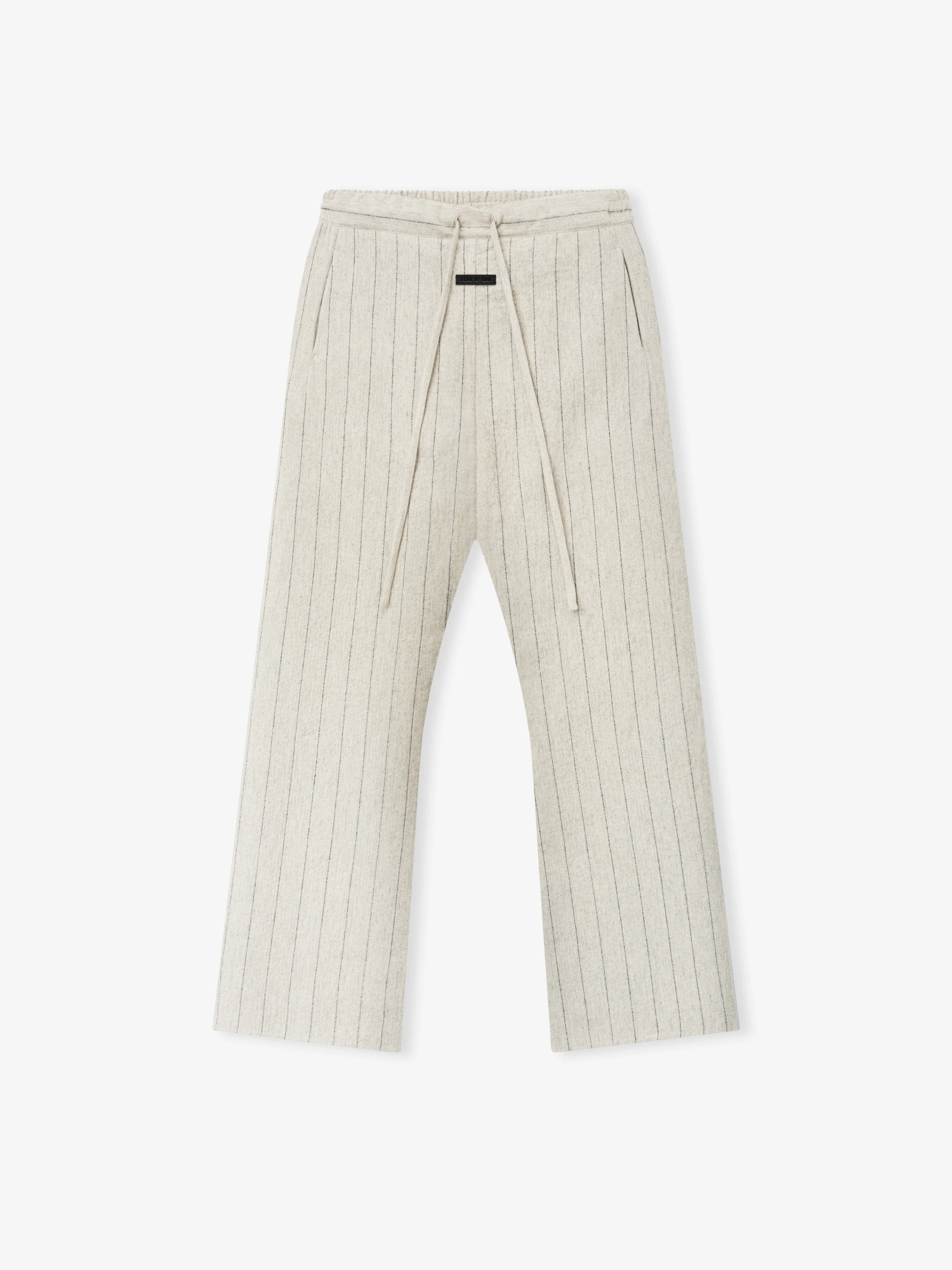 Double Face Wool Baseball Flared Pants - Image 3