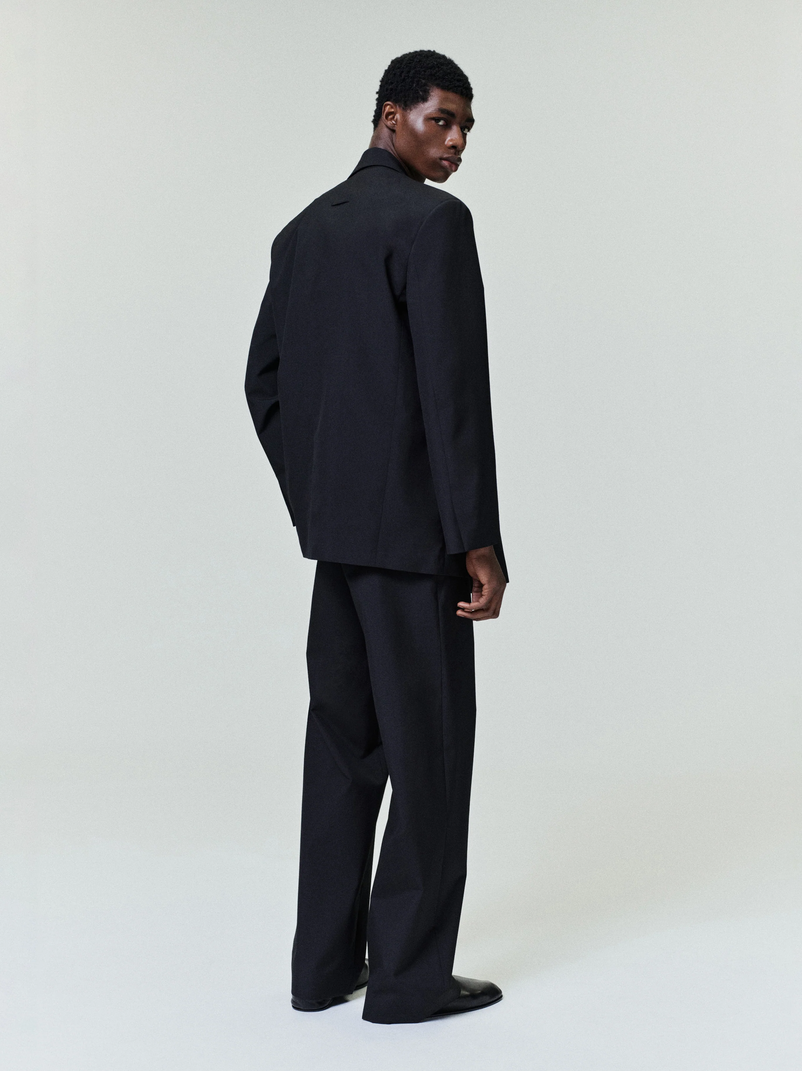 Wool Poplin Casual Flat Front Pants - Image 2