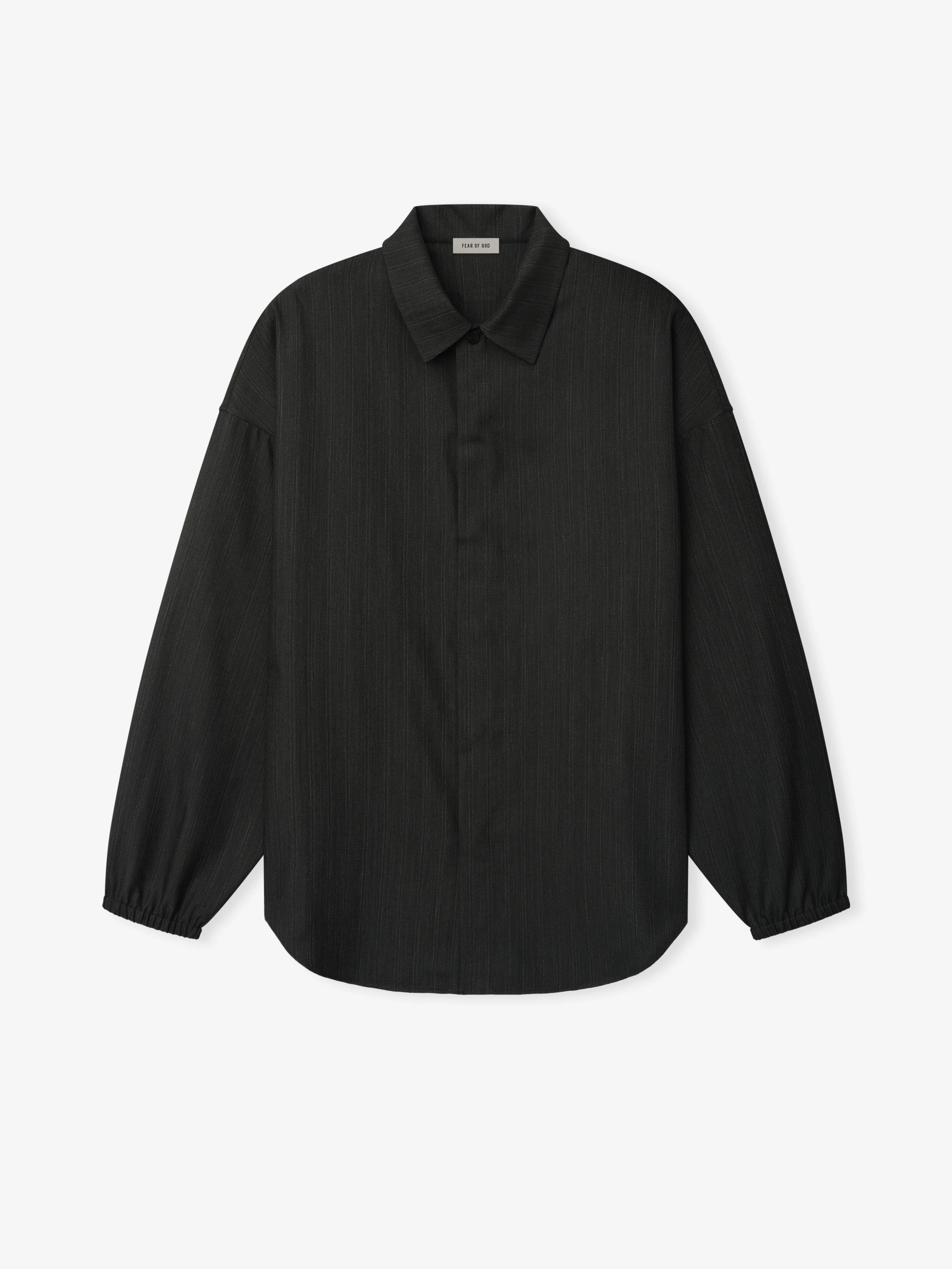 Striped Wool Elastic Cuff Shirt - Image 4