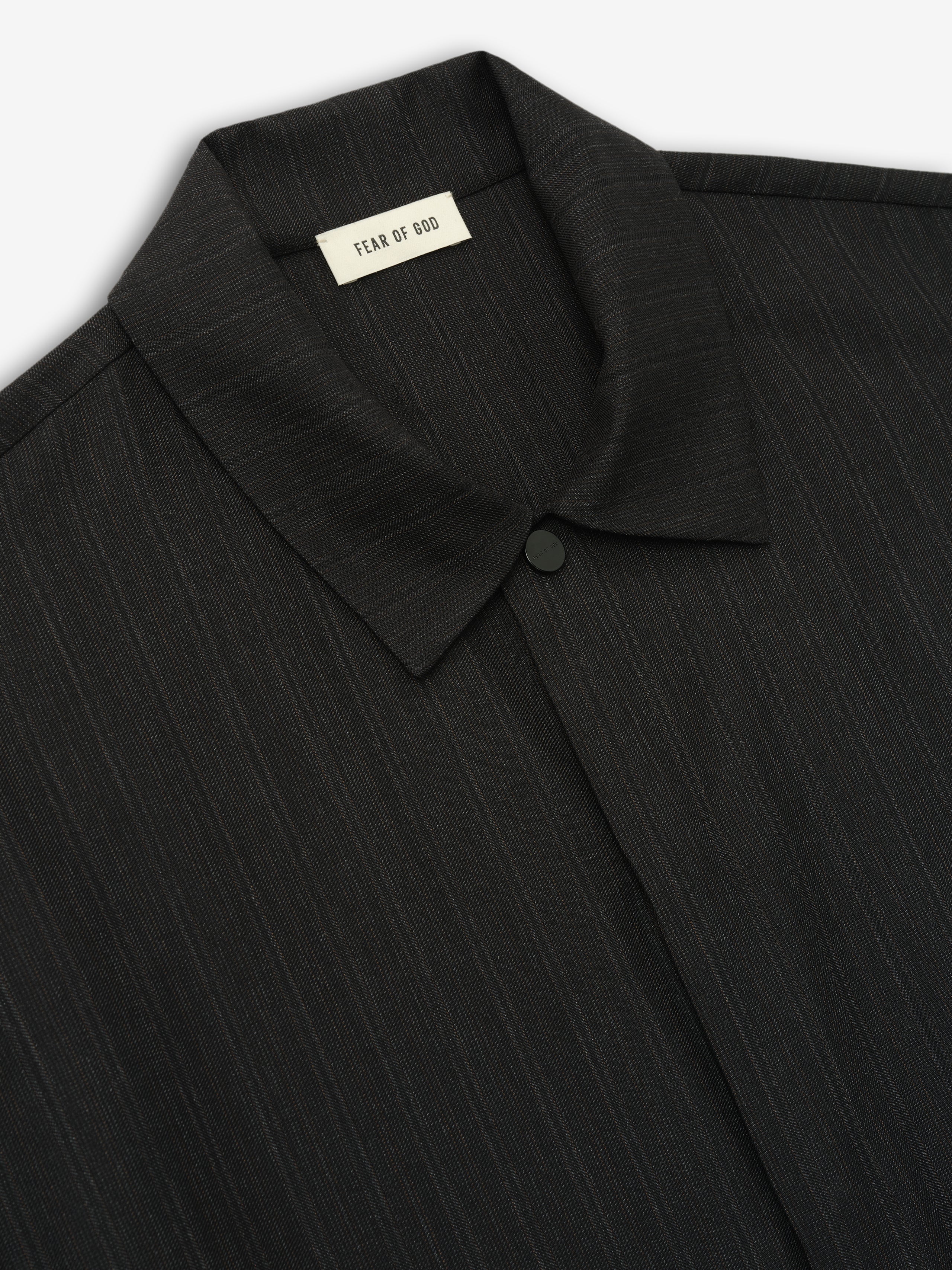 Striped Wool Elastic Cuff Shirt - Image 6