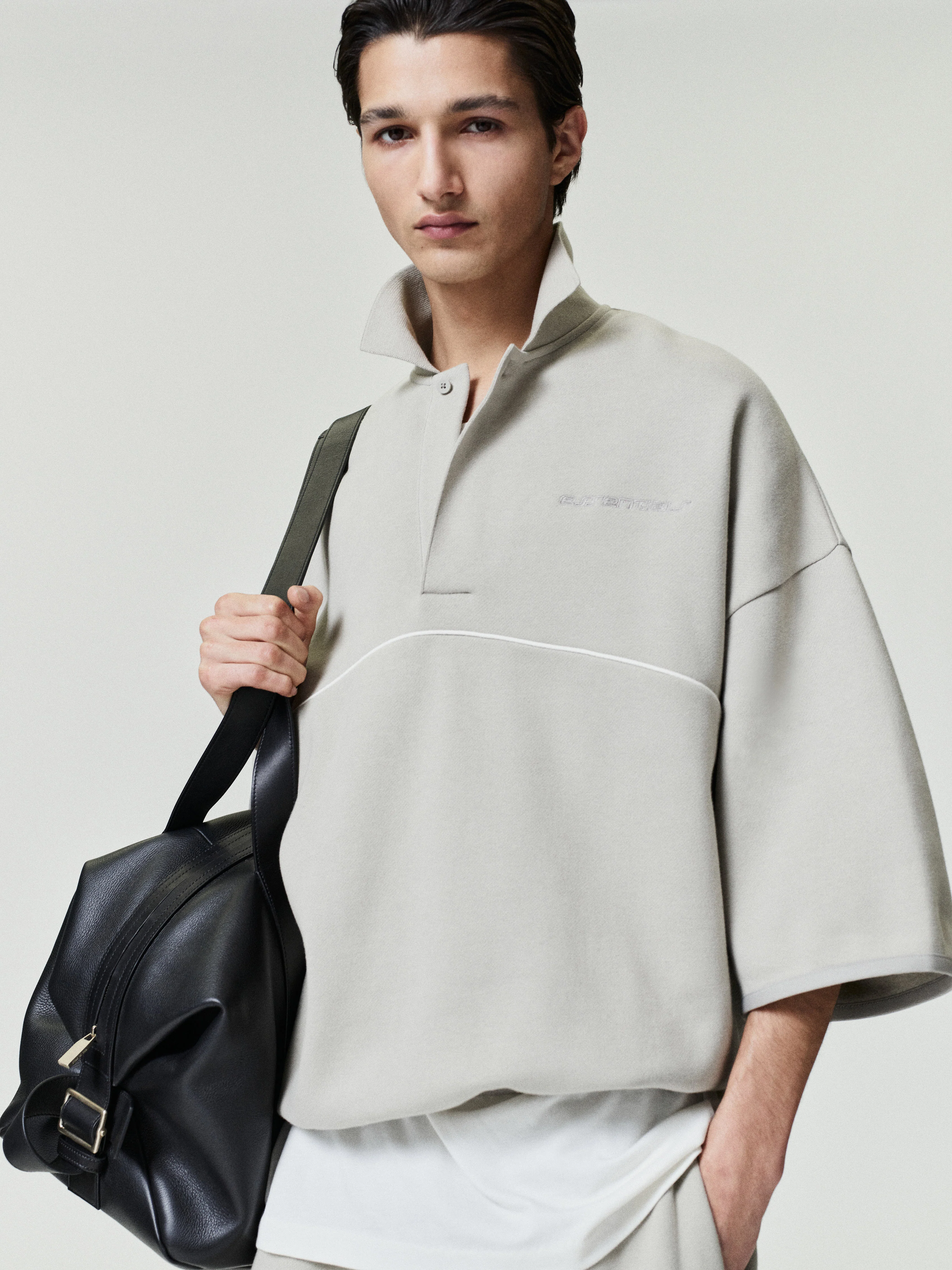Active Trace 3/4 Sleeve Modern Polo Sweatshirt - Image 3