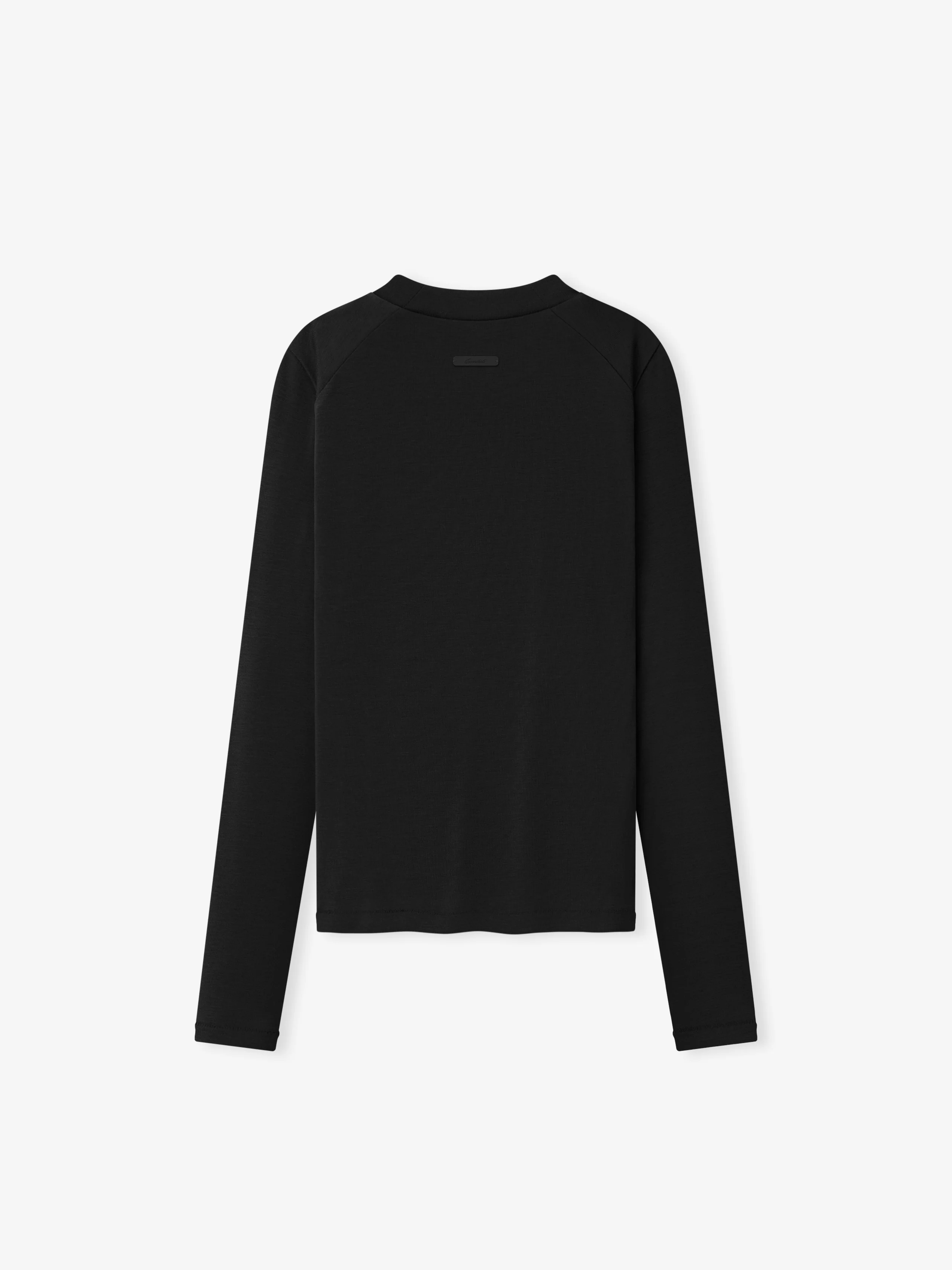 Womens Rib Fitted Long Sleeve Tee - Image 2