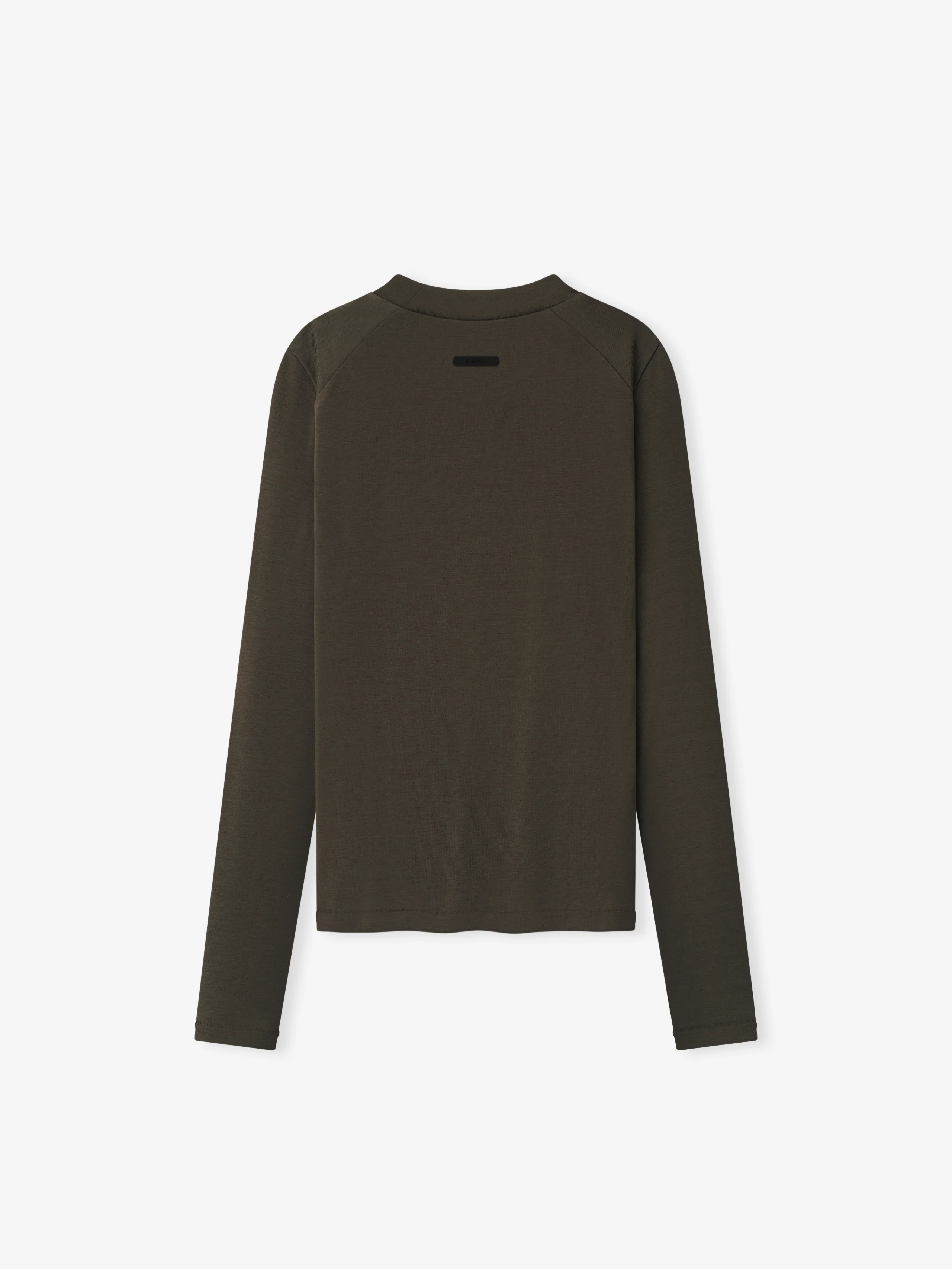 Womens Rib Fitted Long Sleeve Tee - Image 2