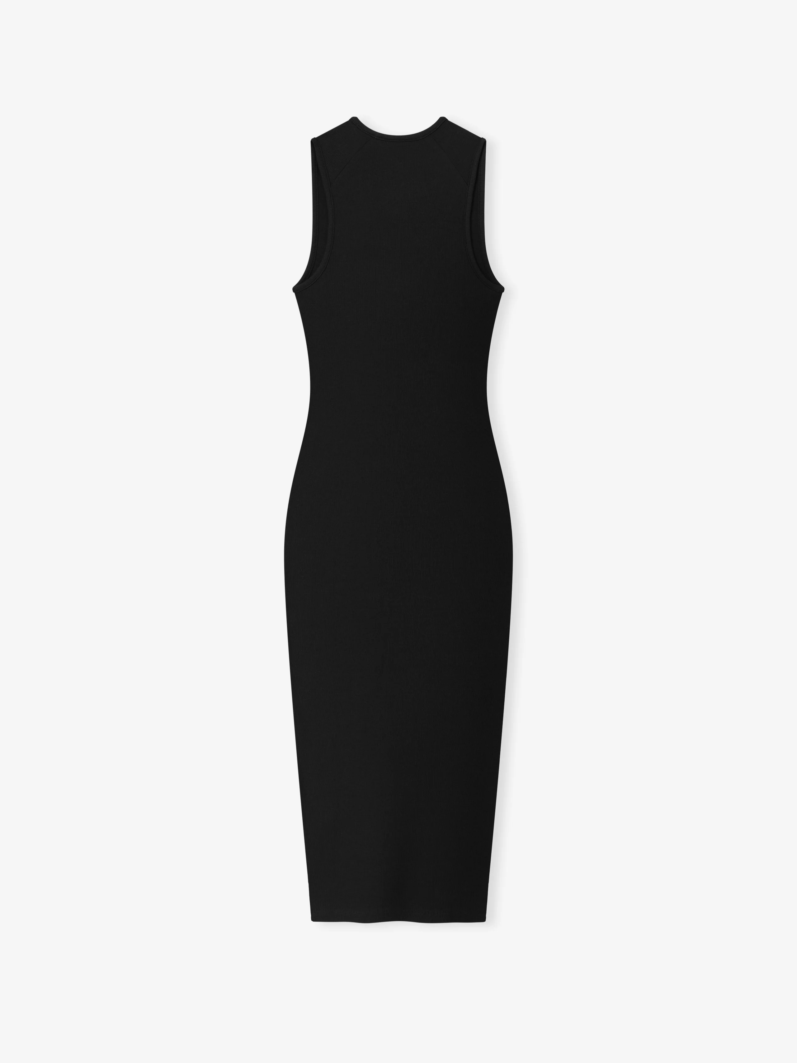 Womens Rib Knit Fitted Long Tank Dress - Image 2