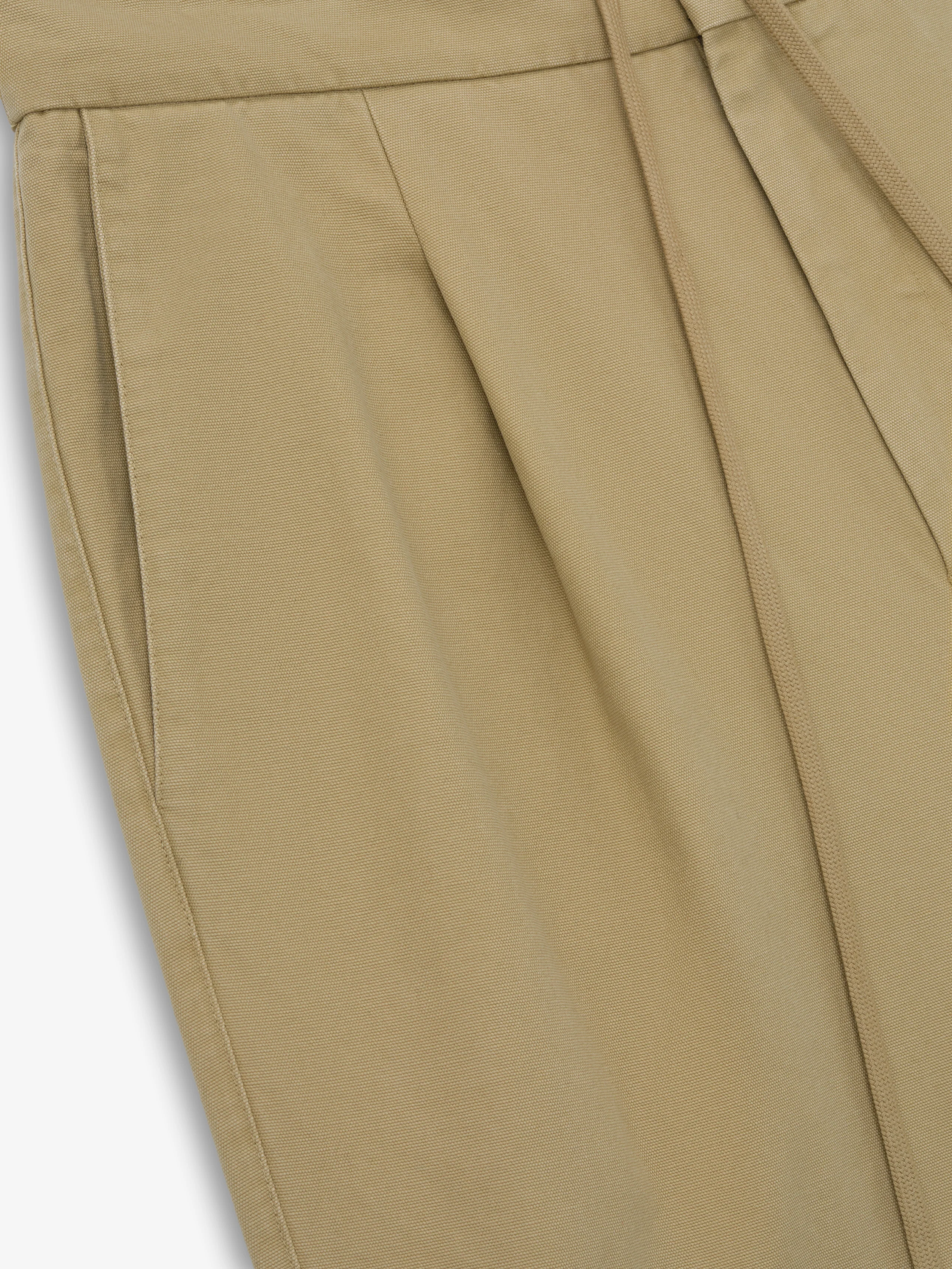 Cotton Canvas Pleat Front Pant - Image 4