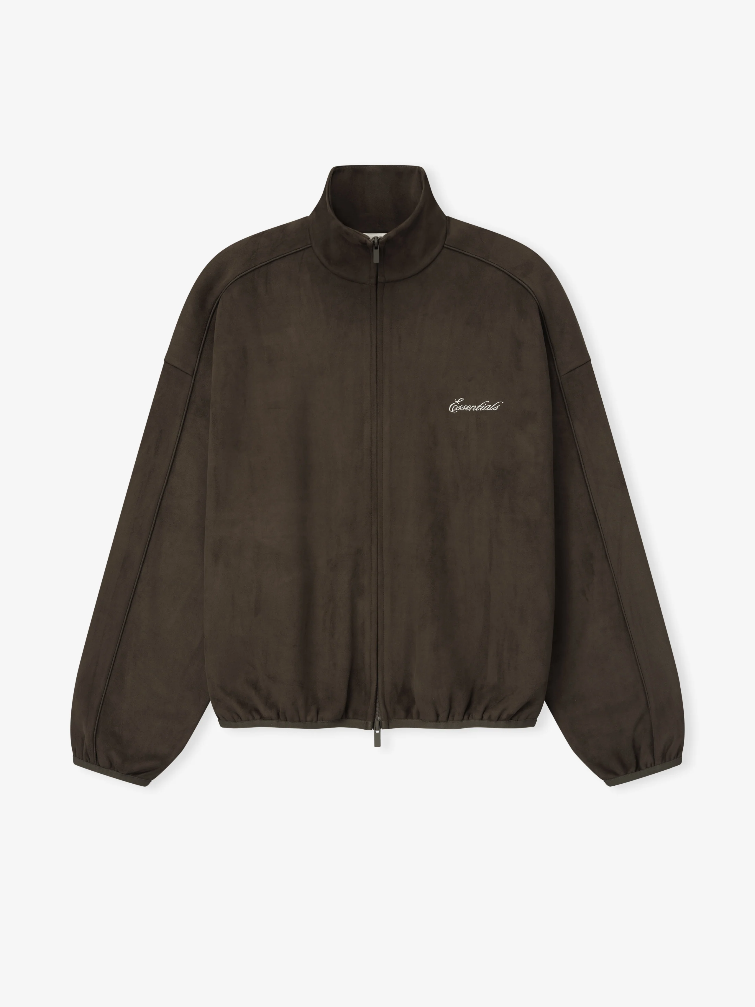 Suede Fleece Signature Modern Track Jacket W/ Piping - Image 2