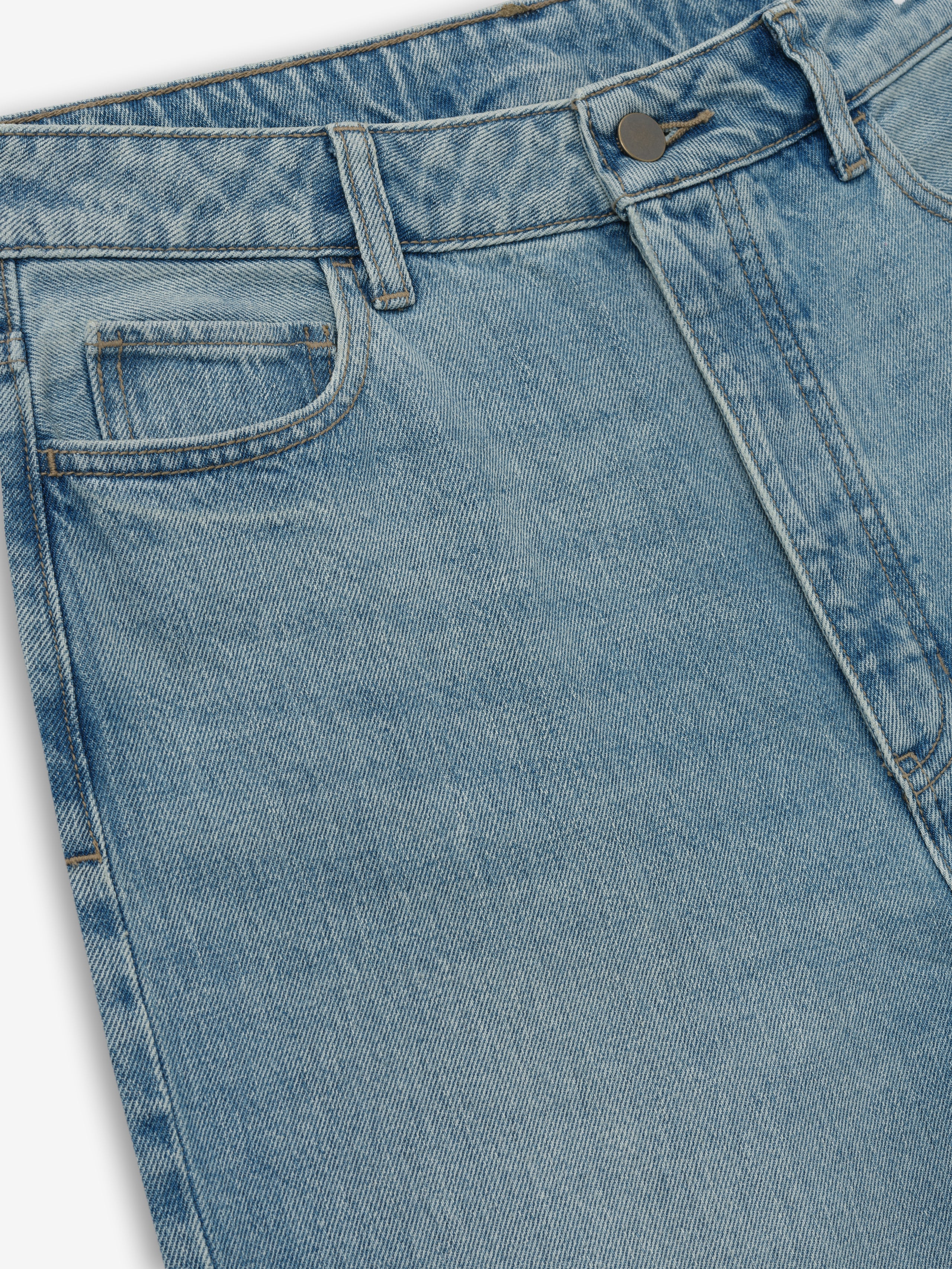 Womens Denim Straight Leg Jeans - Image 6