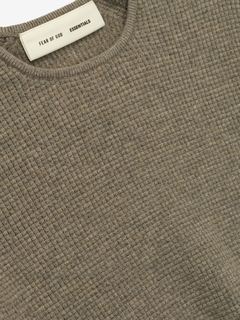 Womens Waffle Knit Long Sleeve Top - Image 5
