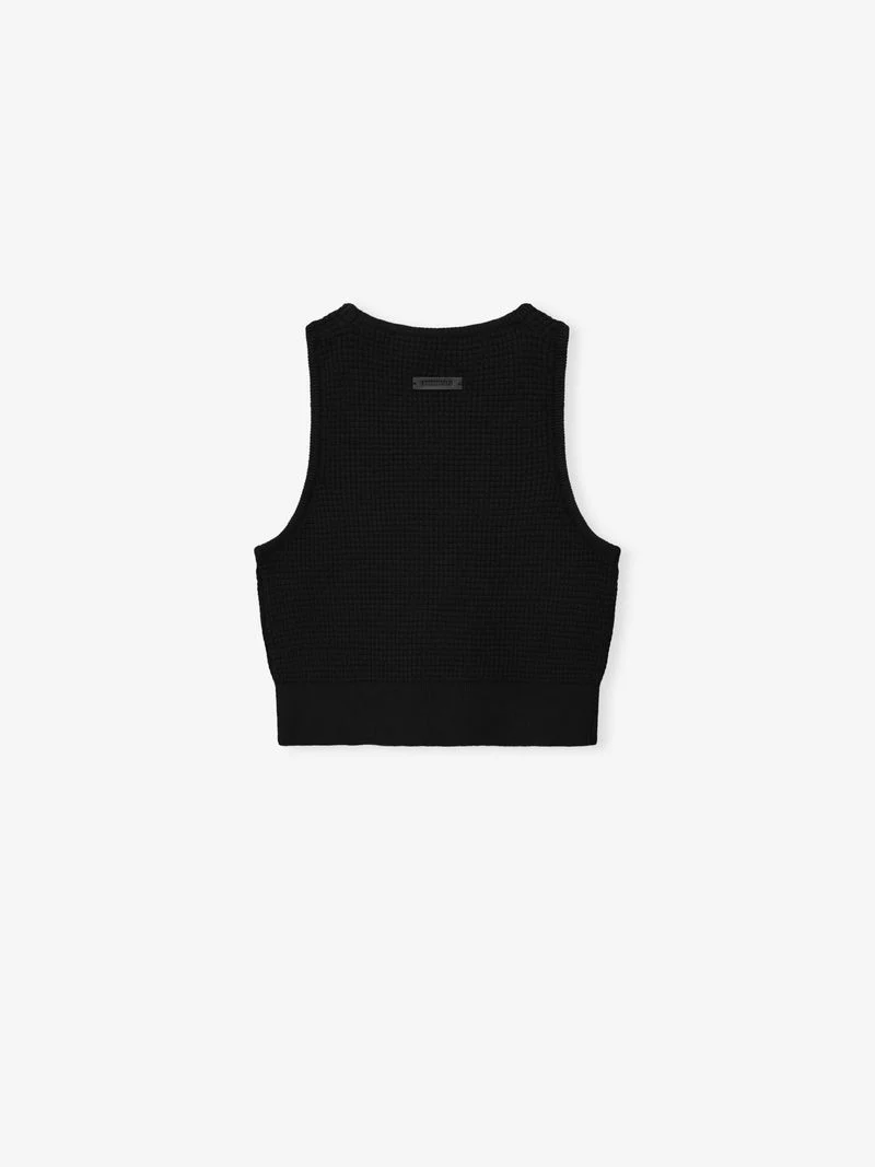 Womens Waffle Knit Sport Tank - Image 2