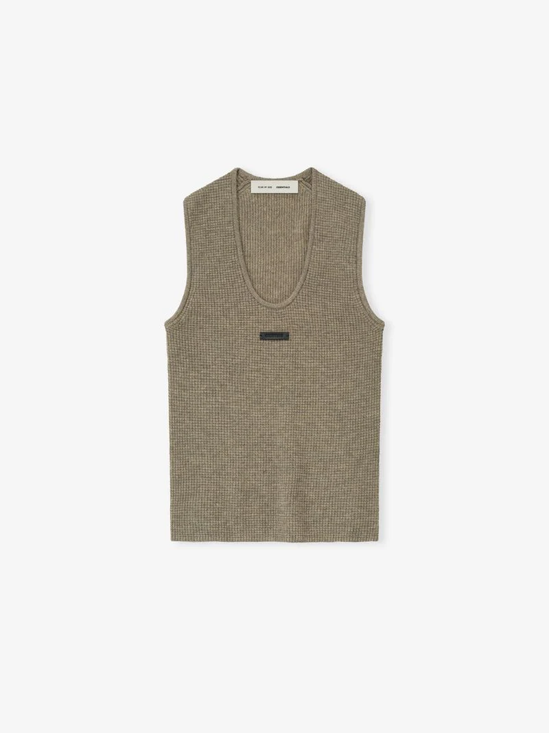 Womens Waffle Knit Tank - Image 3