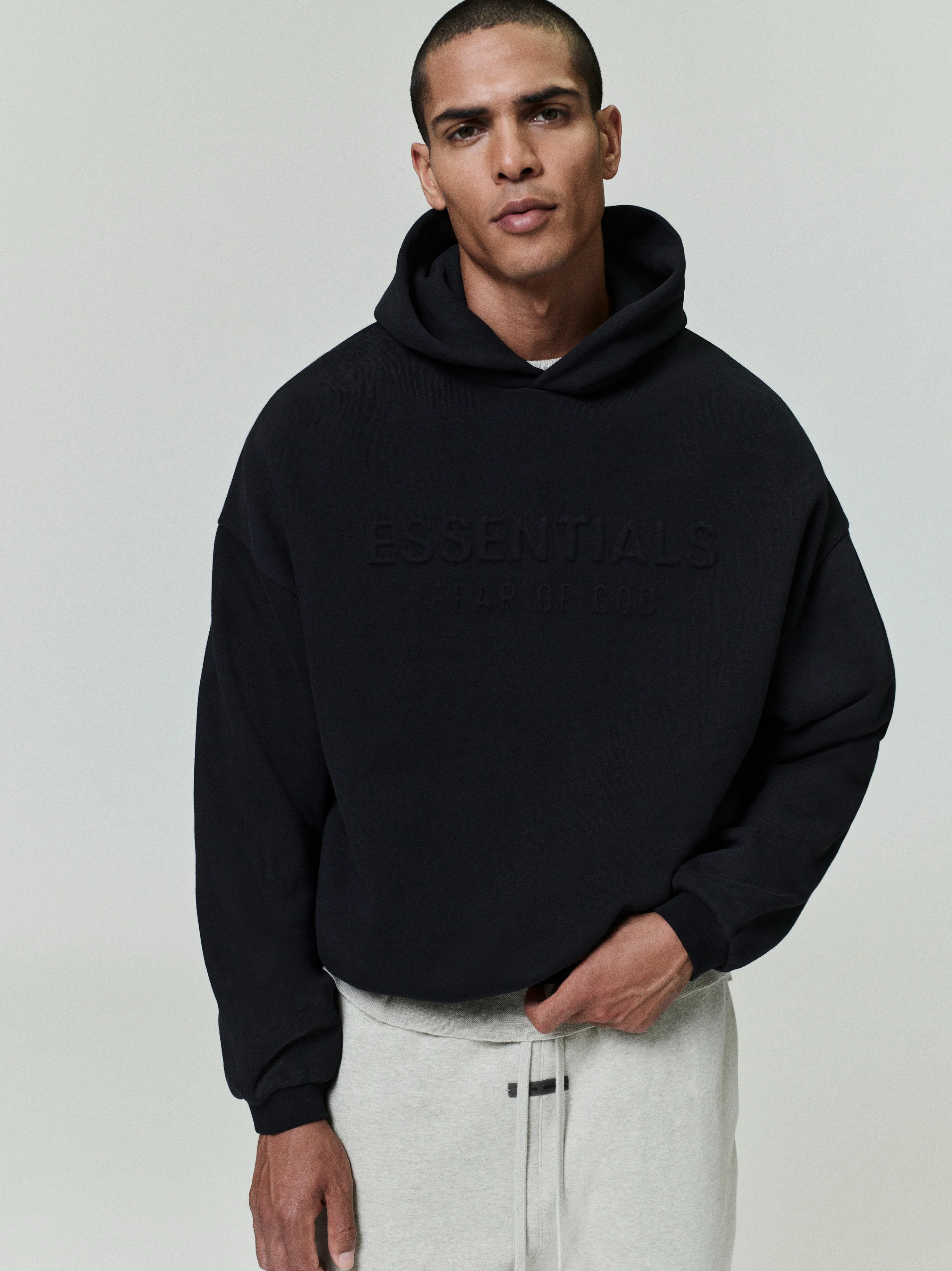 Embossed 90s Fit Fleece Hoodie - Image 2