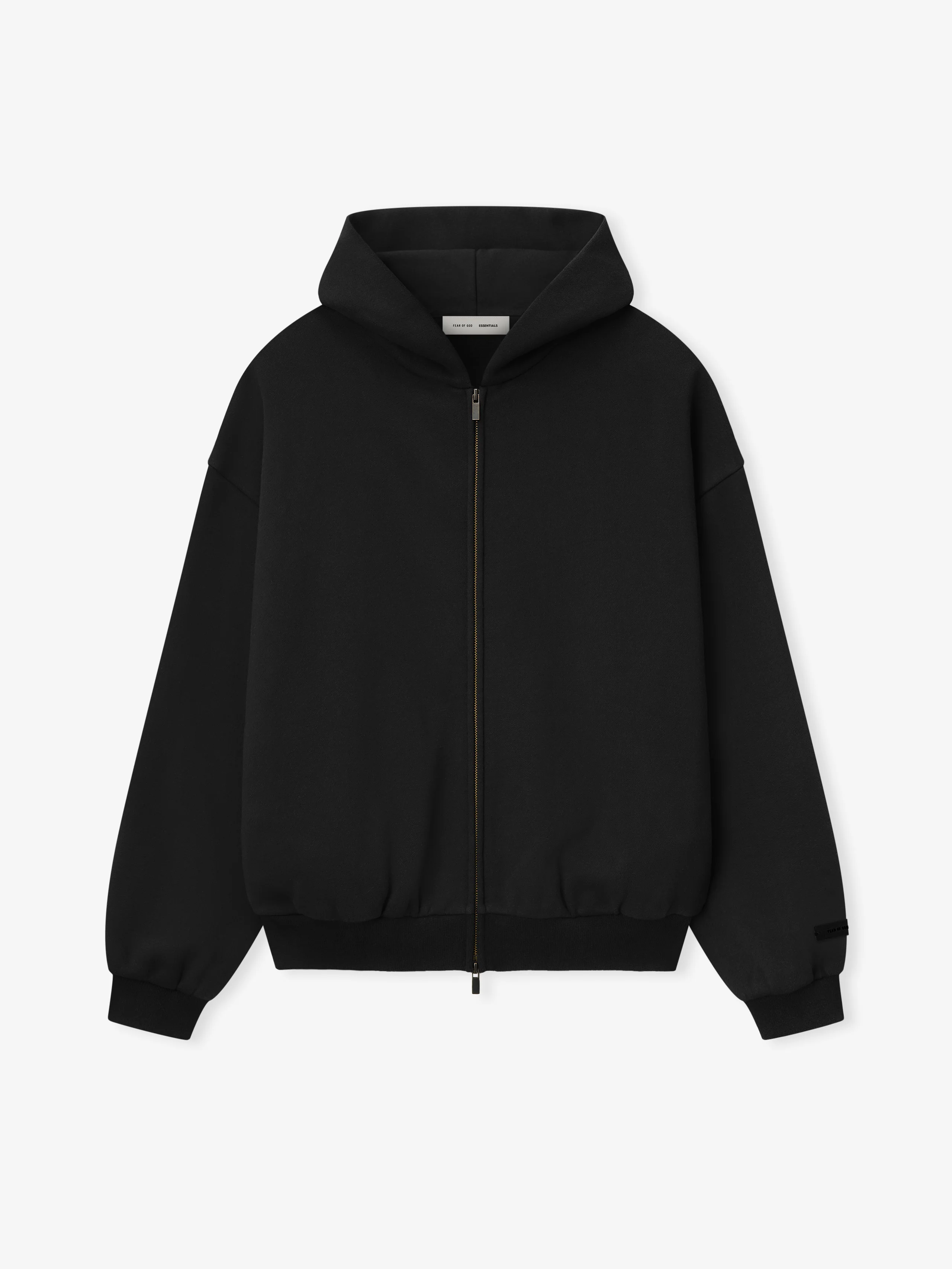 Embossed 90s Fit Fleece Zip-Up Hoodie - Image 4