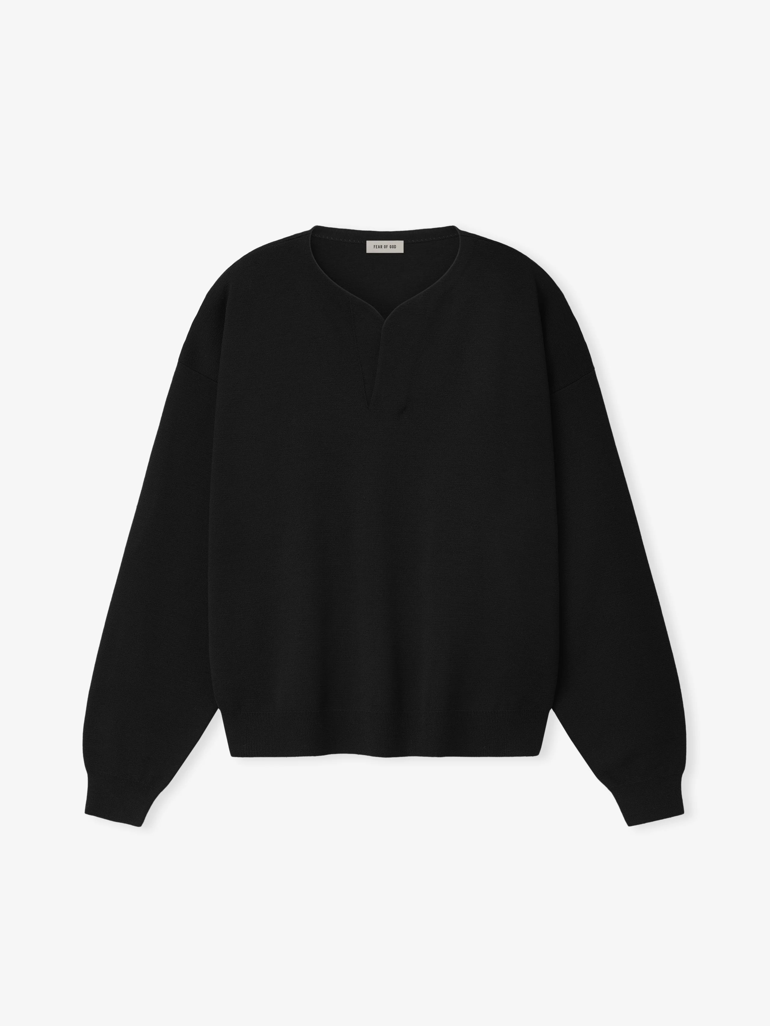 Merino Milano Knit Henley Sweater - Image 4