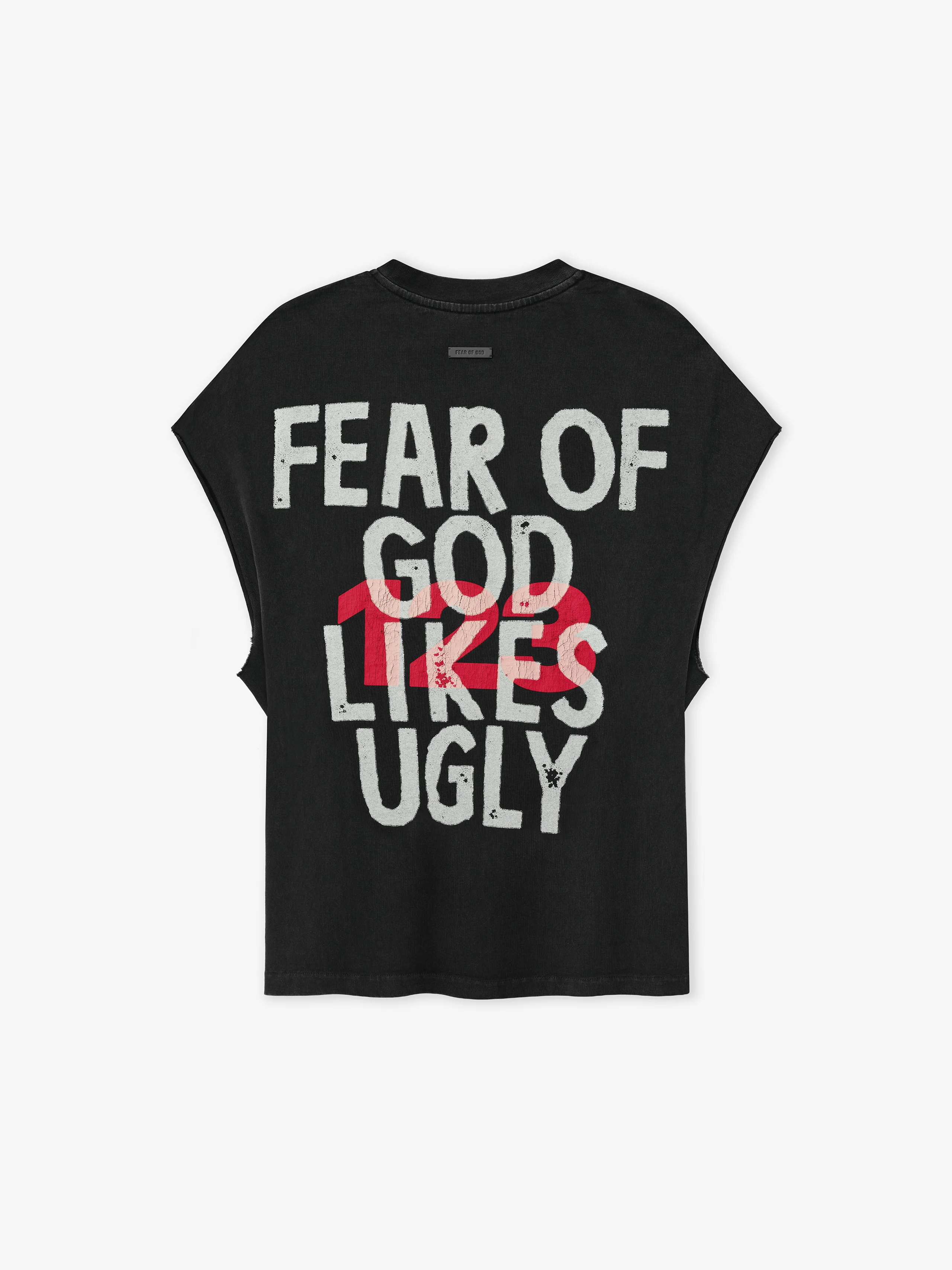 J.I.D: God Does Like Ugly Cut Off Tee - Image 3