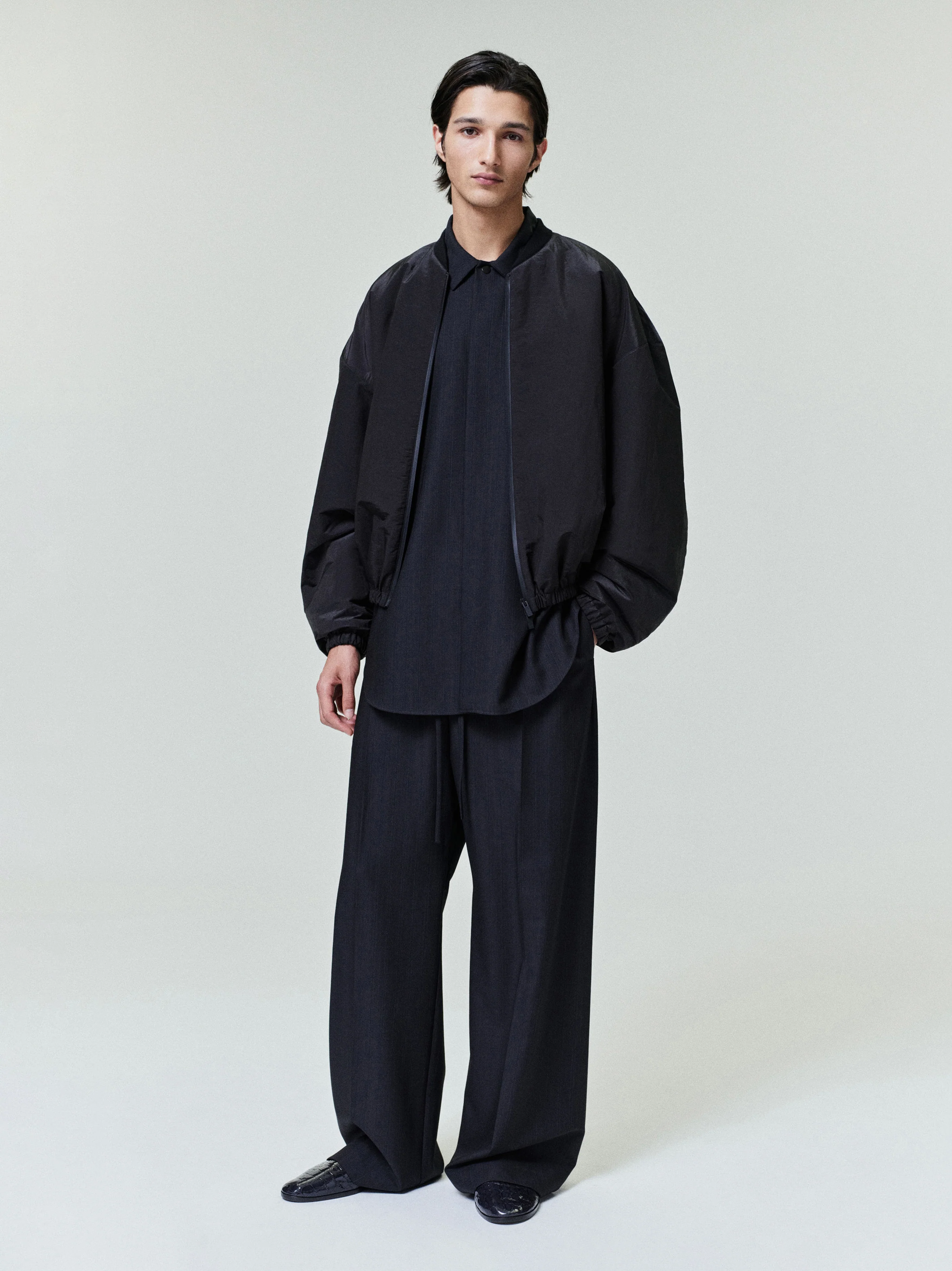 Nylon Taffeta Padded Bomber Jacket - Image 2