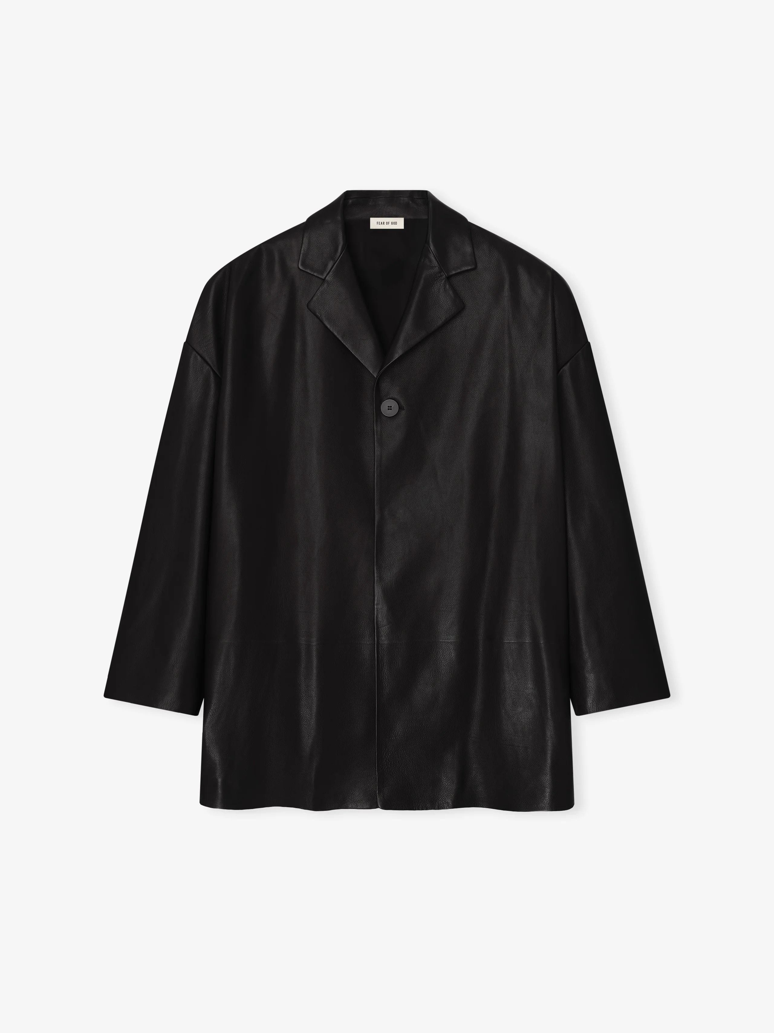 Leather Relaxed Blazer - Image 3