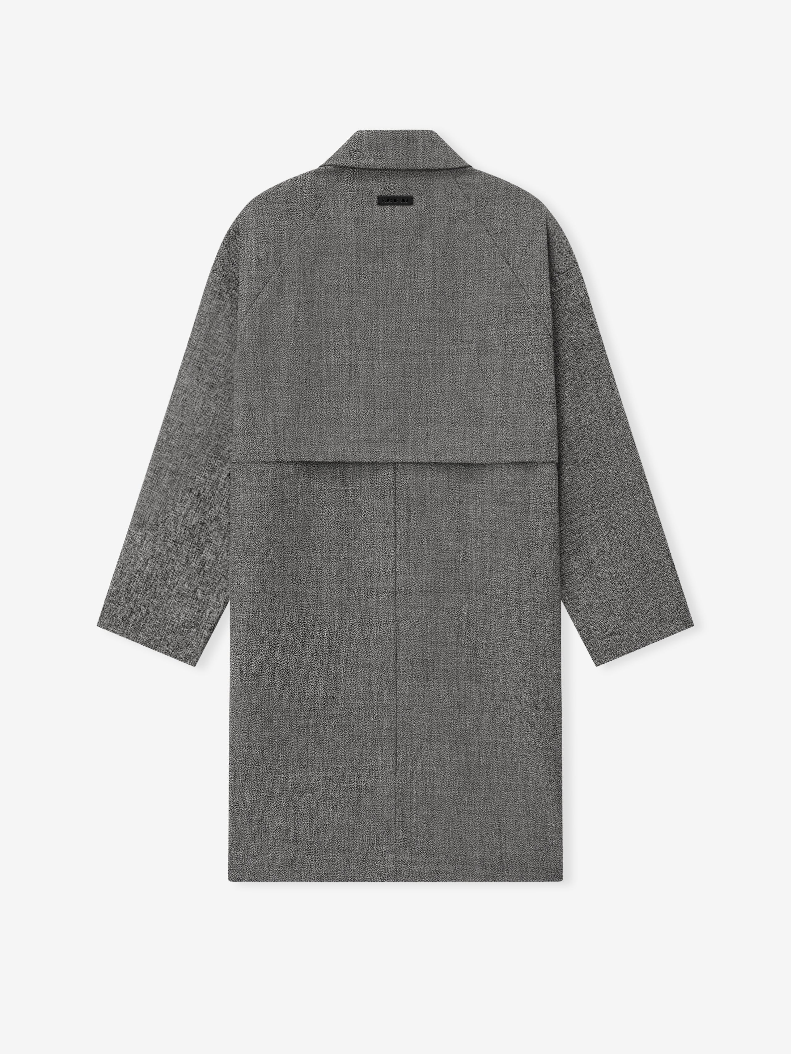 Mouline Wool Relaxed Trench Coat - Image 6