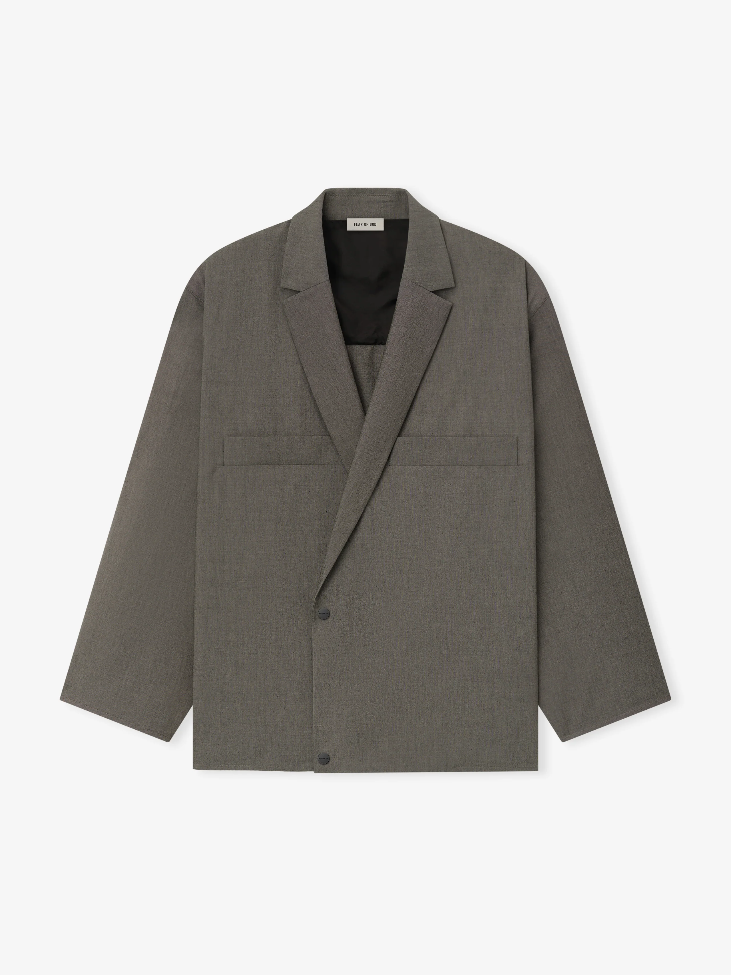 Cotton Wool Oxford Shirt Jacket - Image 3