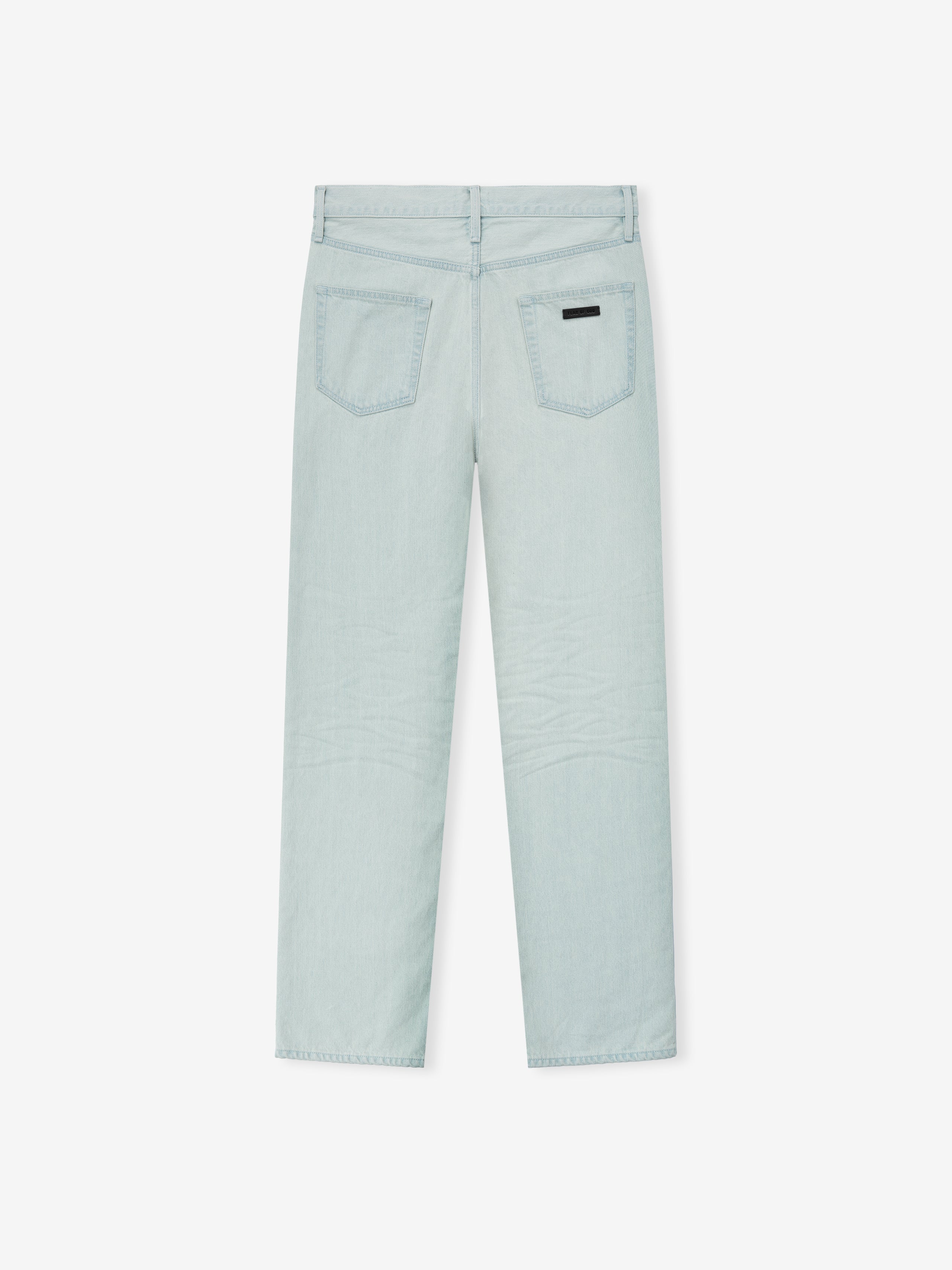 Bleach Washed Denim Straight 5 Pocket - Image 4
