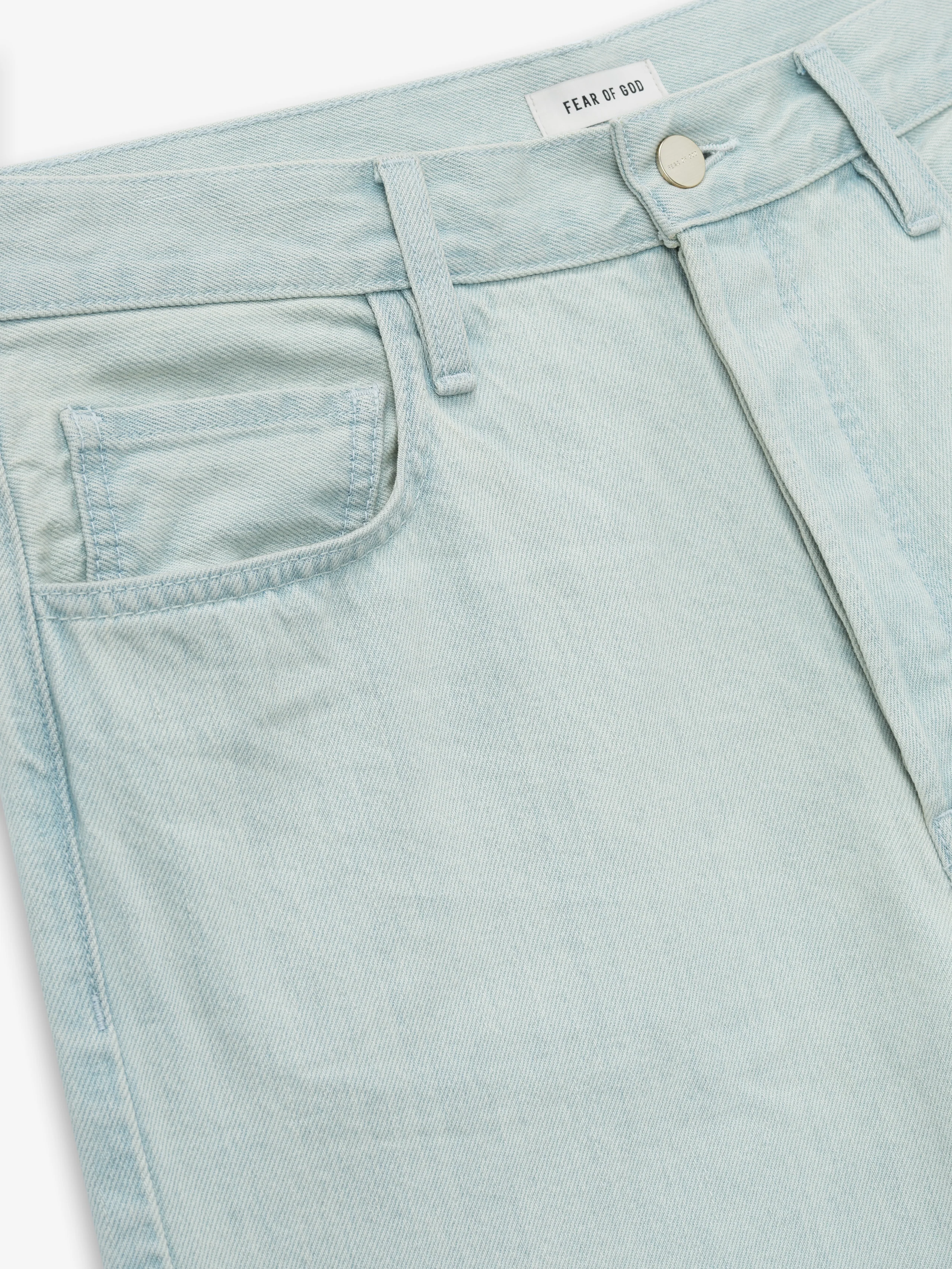 Bleach Washed Denim Straight 5 Pocket - Image 5
