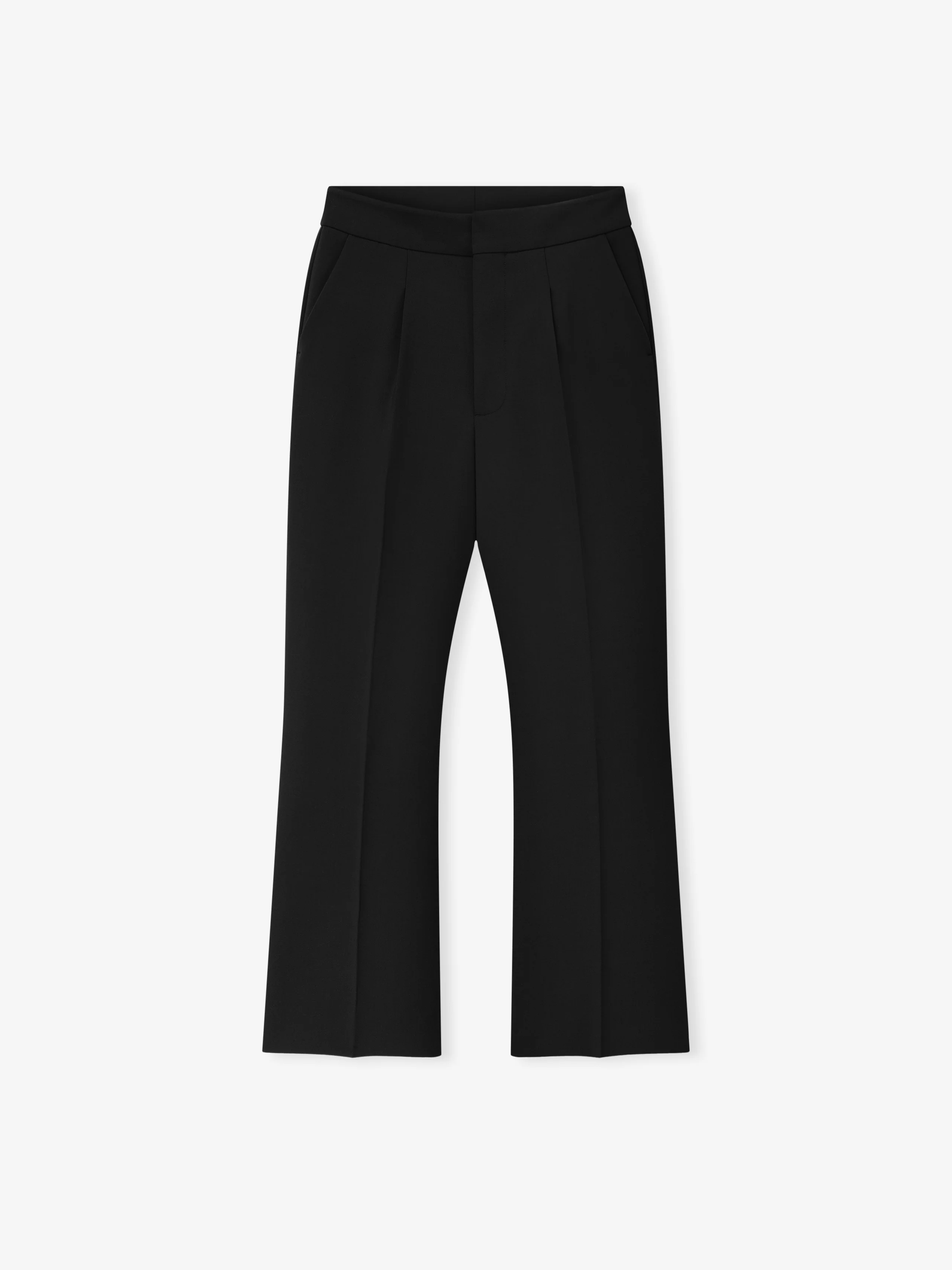Double Weave Wool Tailored Flared Pants - Image 3