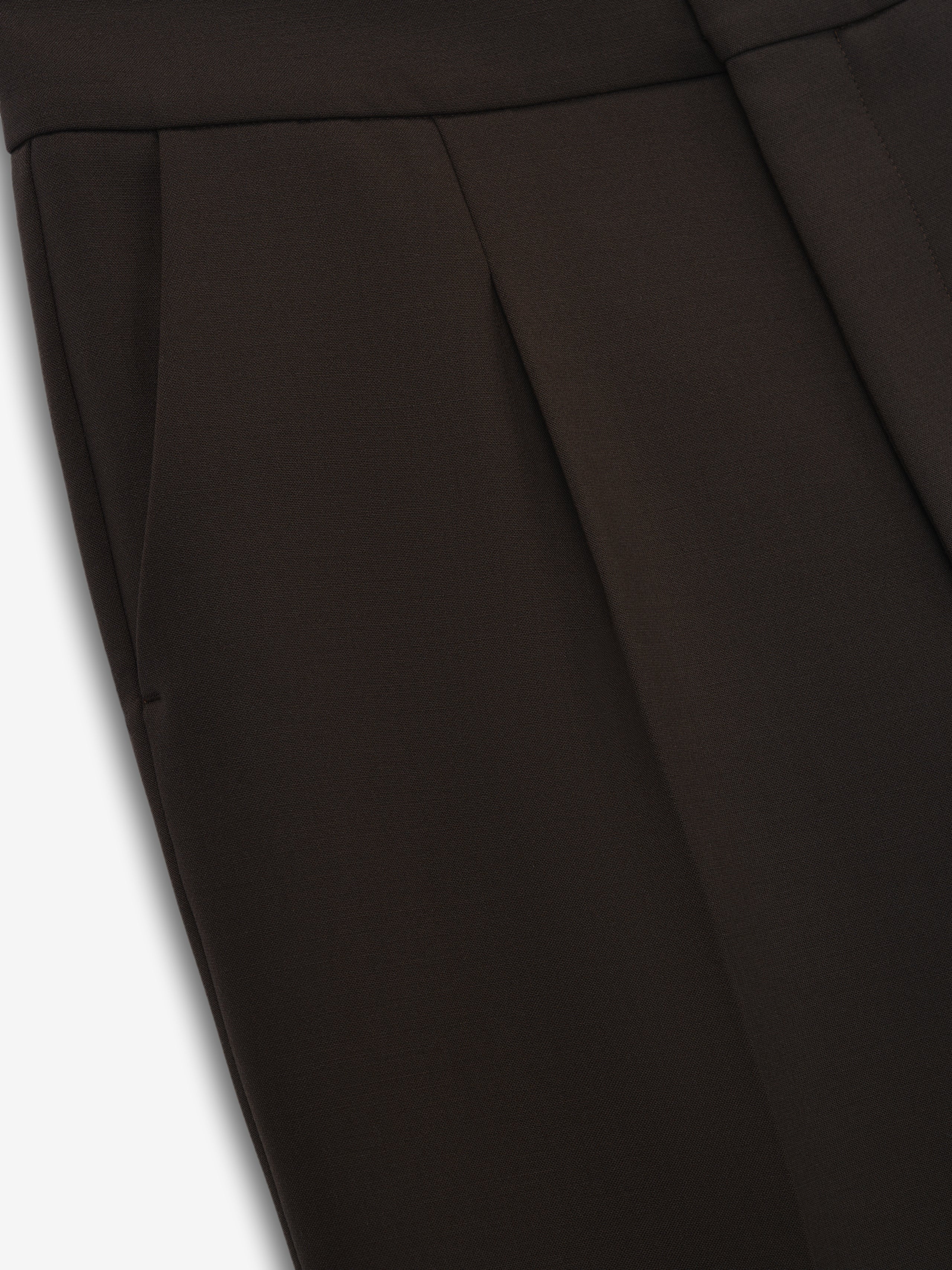 Double Weave Wool Tailored Flared Pants - Image 4