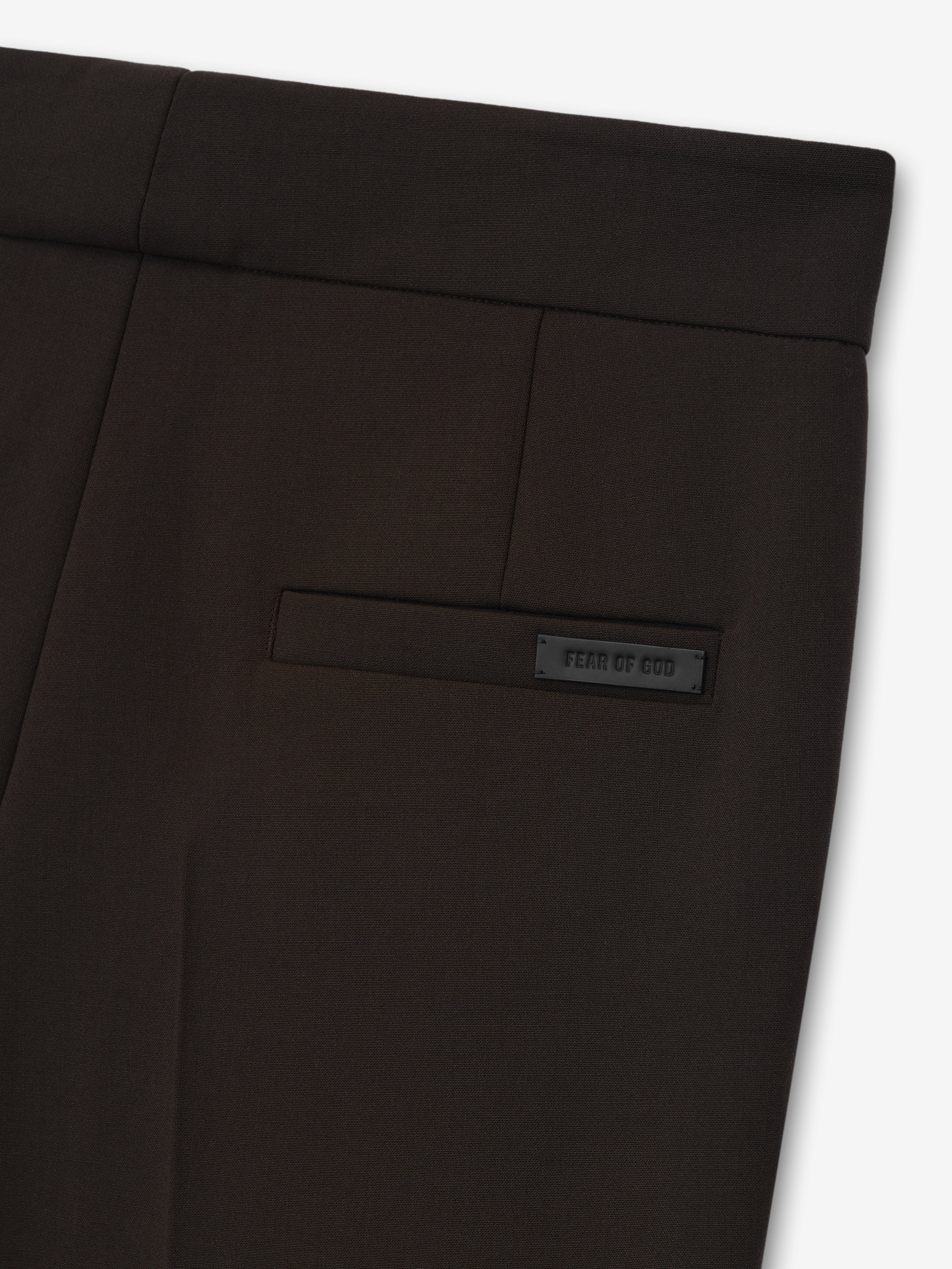 Double Weave Wool Tailored Flared Pants - Image 5