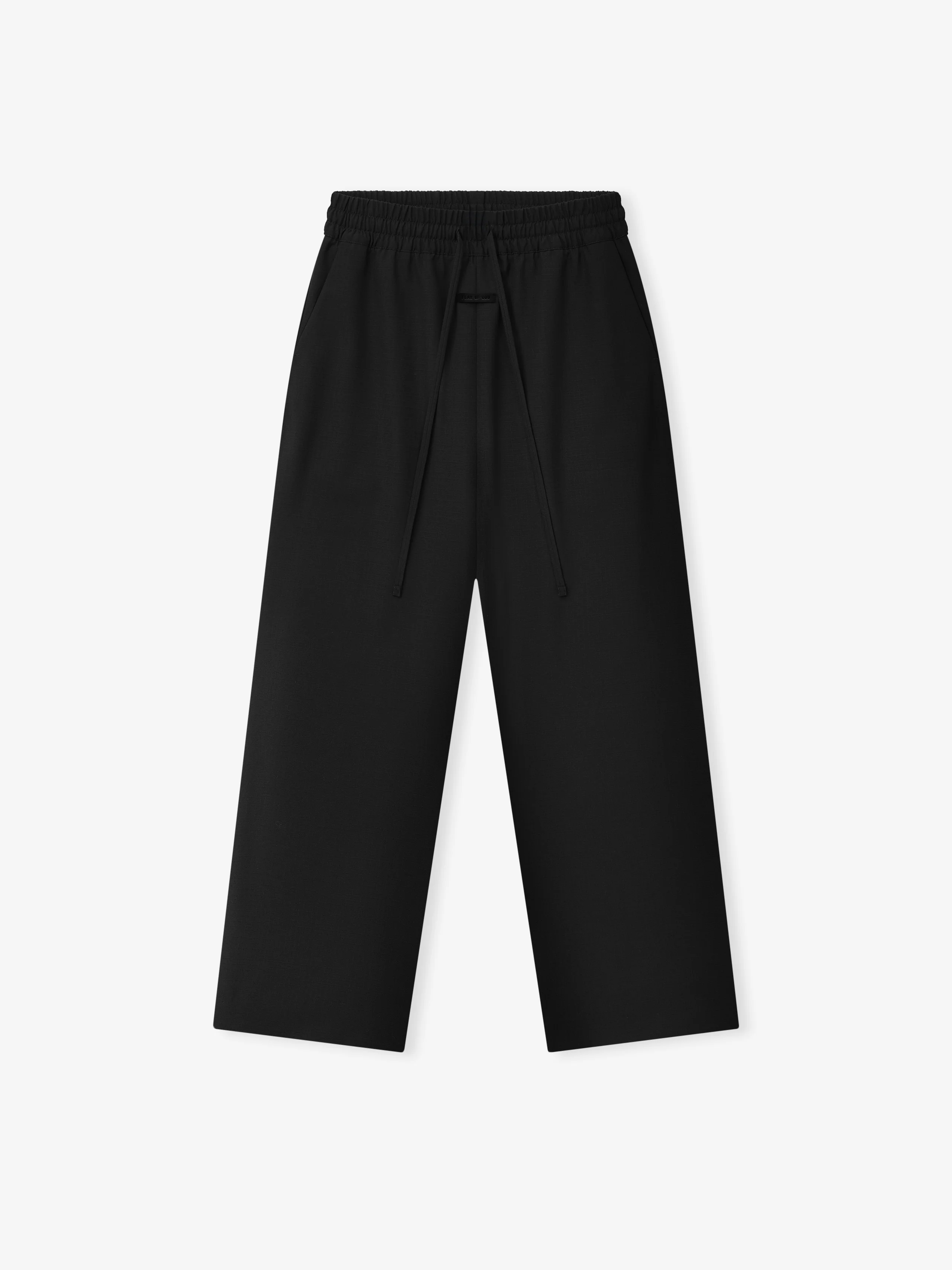 Wool Ripstop Wide Leg Drawstring Pants - Image 3