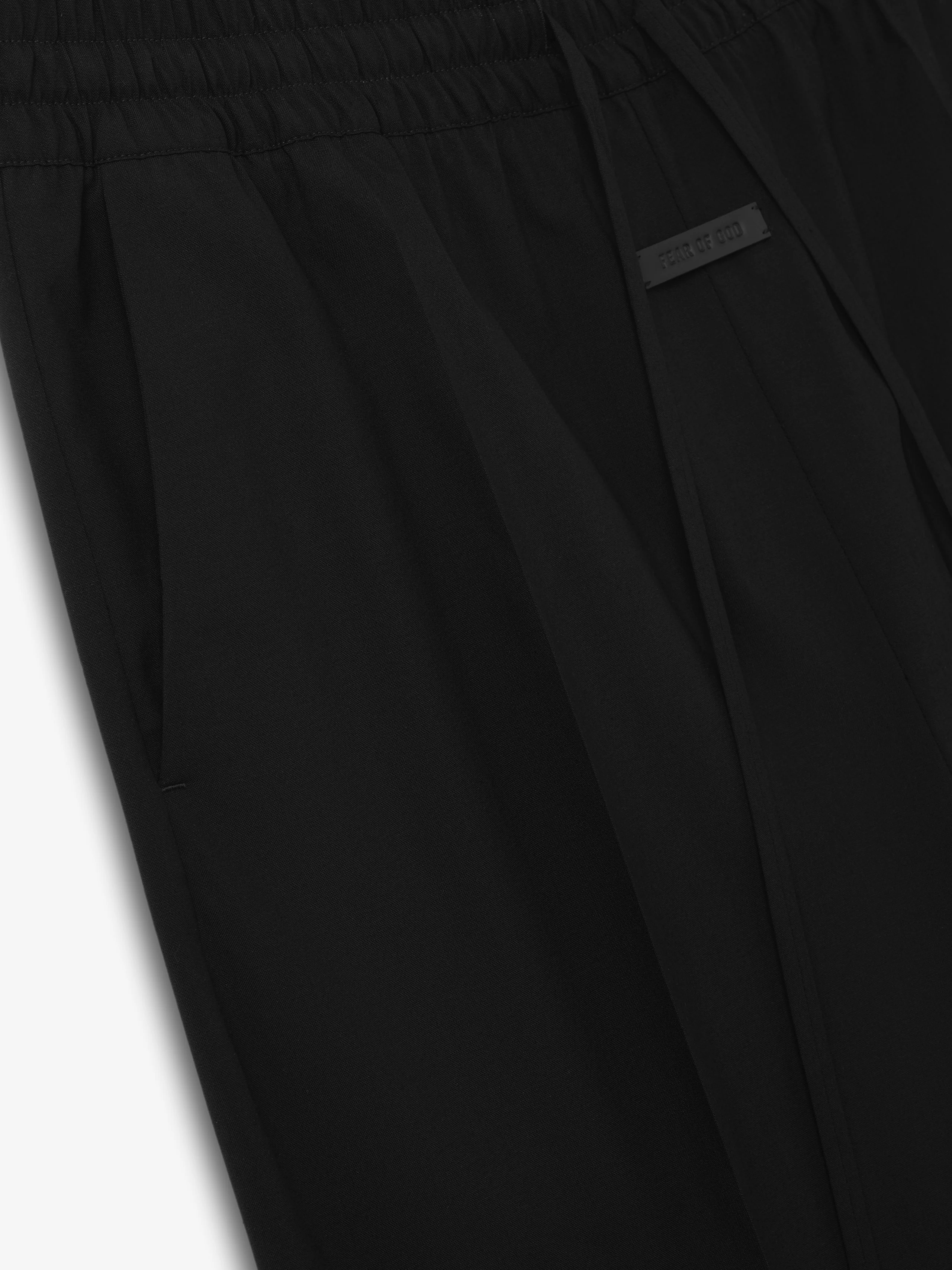 Cotton Wool Oxford Wide Leg Drawstring Pants - Image 4